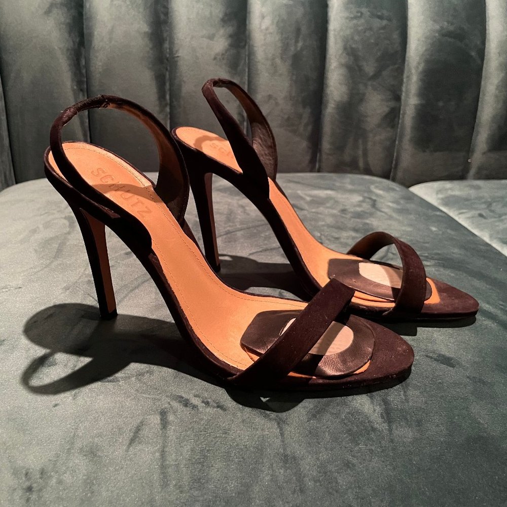 Schutz Black "Luriane" Heeled sling back - size 10B